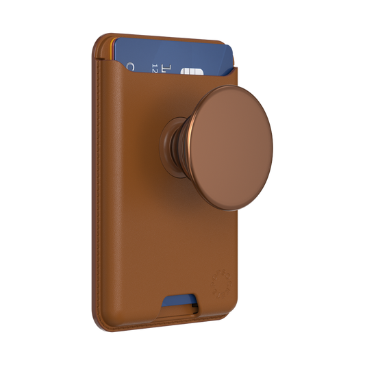 PopSockets Cognac Softgoods PopWallet + For MagSafe