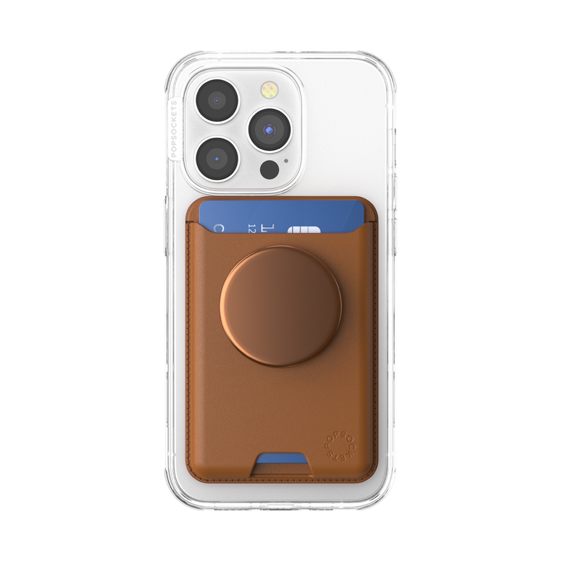 PopSockets Cognac Softgoods PopWallet+ for MagSafe