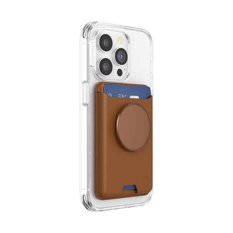 PopSockets Cognac Softgoods PopWallet+ for MagSafe