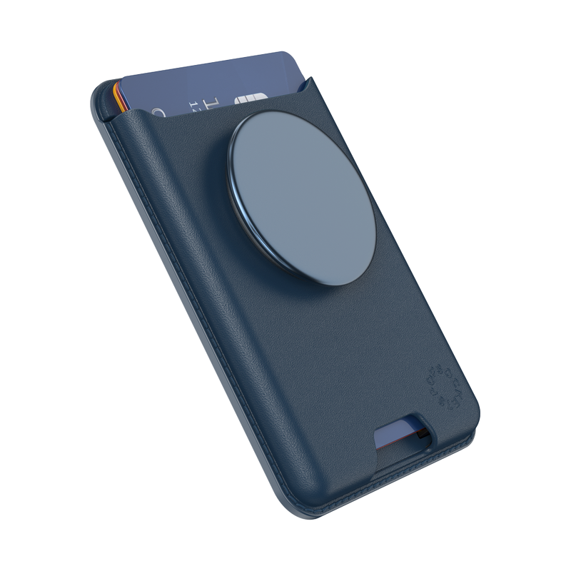 PopSockets French Navy Softgoods PopWallet+ for MagSafe