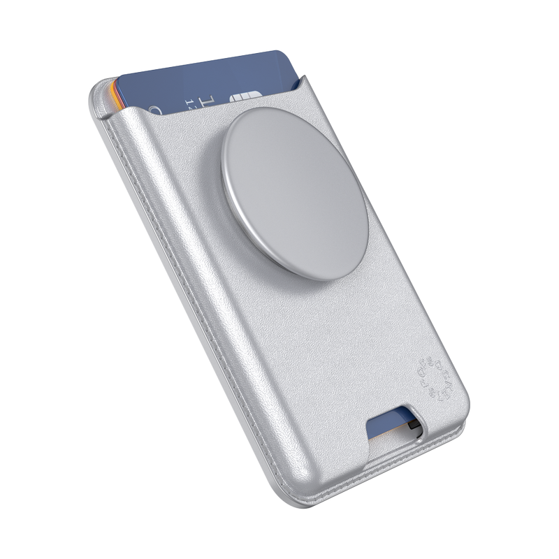 PopSockets Silver Softgoods PopWallet+ for MagSafe