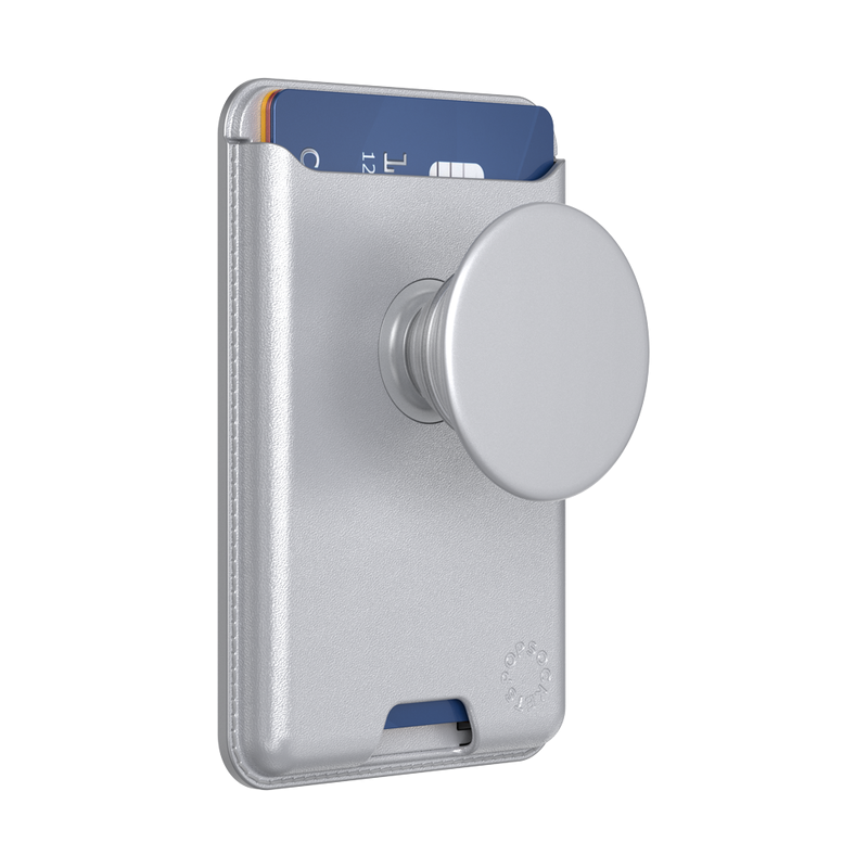 PopSockets Silver Softgoods PopWallet+ for MagSafe