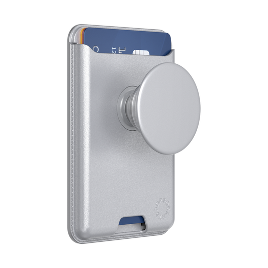 PopSockets Silver Softgoods PopWallet+ for MagSafe