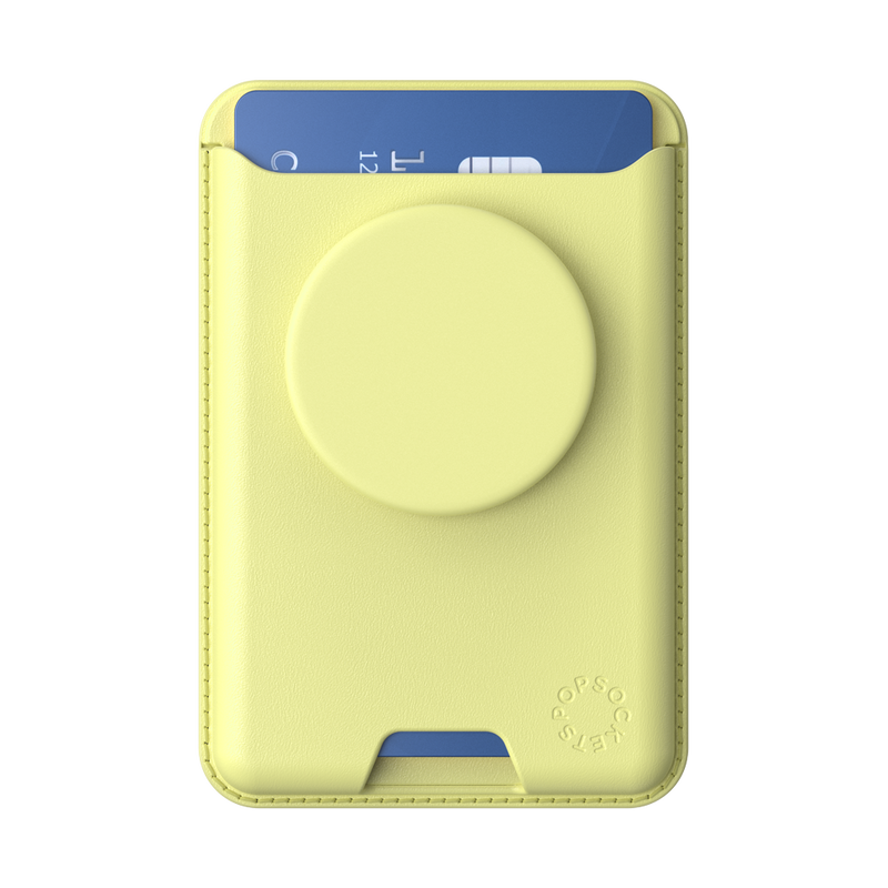 PopSockets Butter Yellow Softgoods PopWallet + For MagSafe