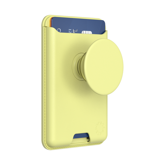 PopSockets Butter Yellow Softgoods PopWallet + For MagSafe