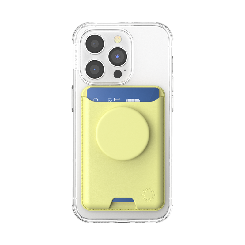 PopSockets Butter Yellow Softgoods PopWallet+ for MagSafe