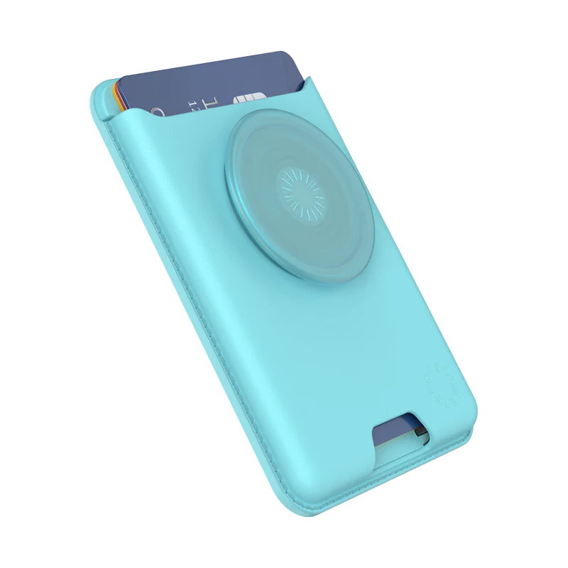 PopSockets Butterfly Pea Blue Softgoods PopWallet + For MagSafe