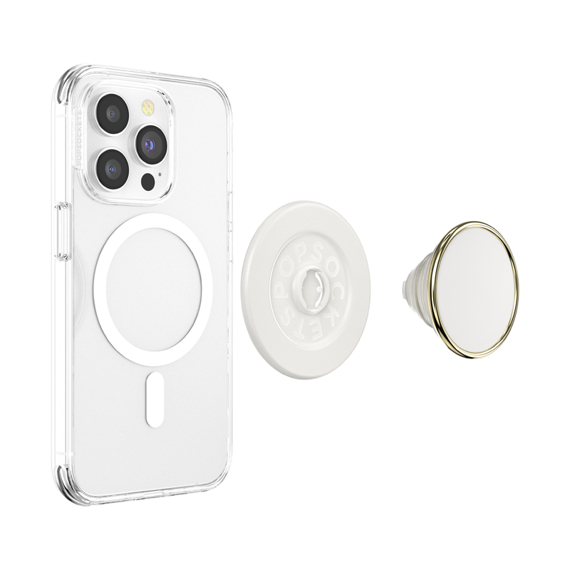 PopSockets Enamel Coconut Cream PopGrip for MagSafe