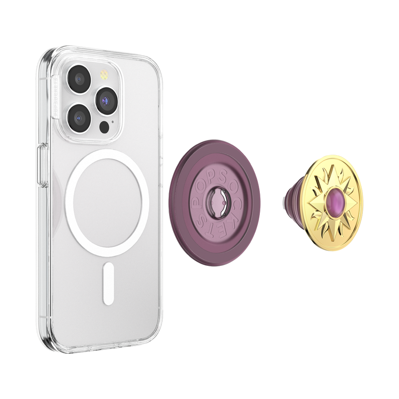 PopSockets Enamel Sun Jewel Mauve PopGrip for MagSafe