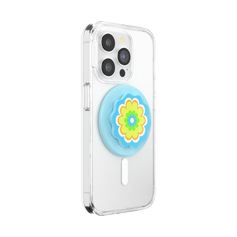 PopSockets Molded Flower Kaleidoscope Blue