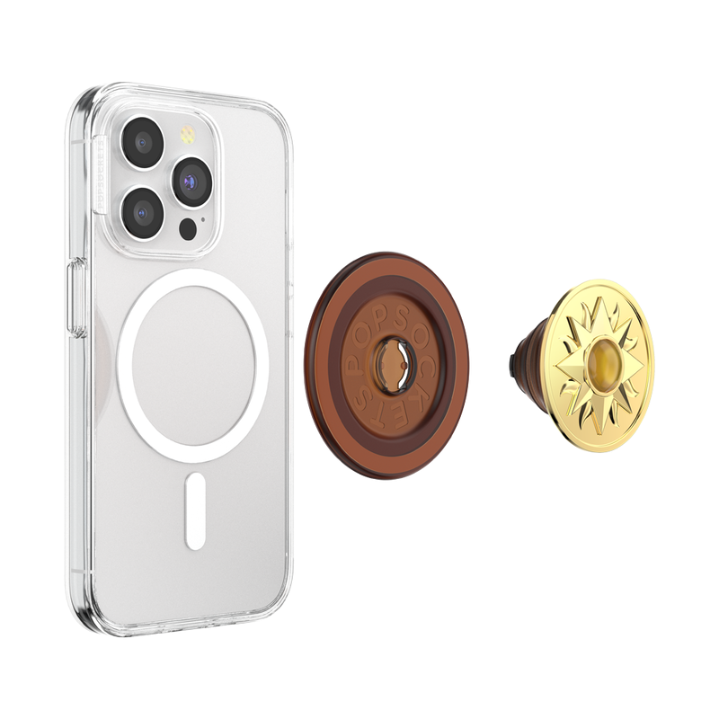 PopSockets Enamel Sun Jewel Amber PopGrip for MagSafe