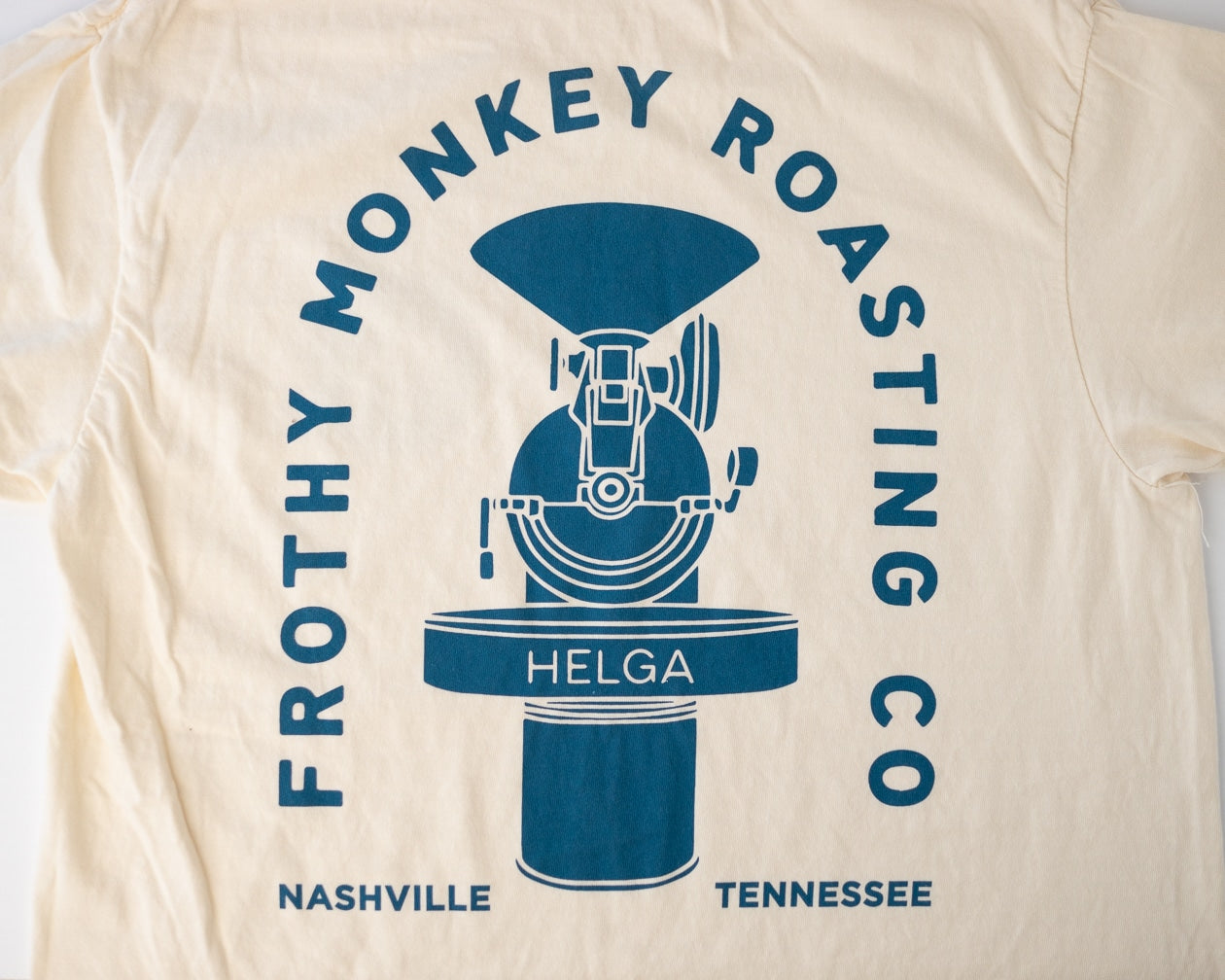 Frothy Monkey FMRC Roaster Tee: Cream