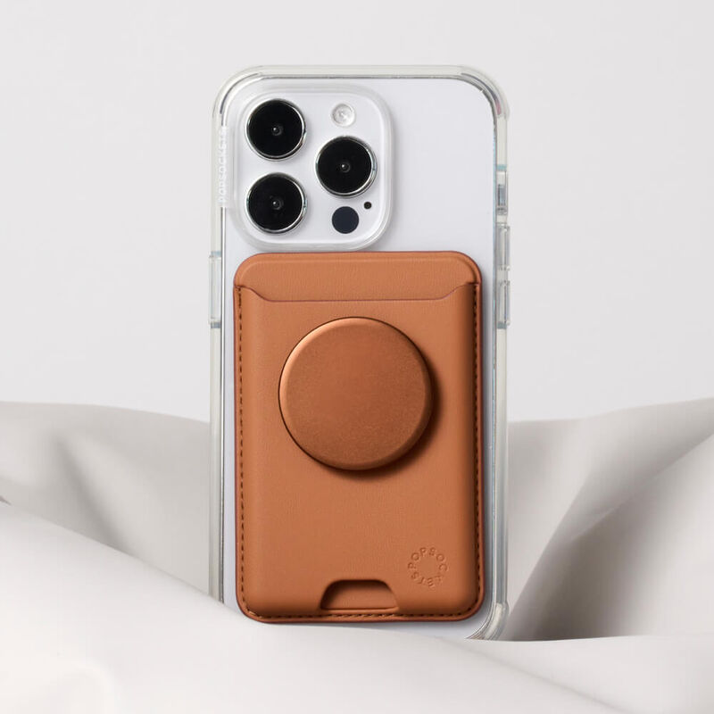 PopSockets Cognac Softgoods PopWallet+ for MagSafe