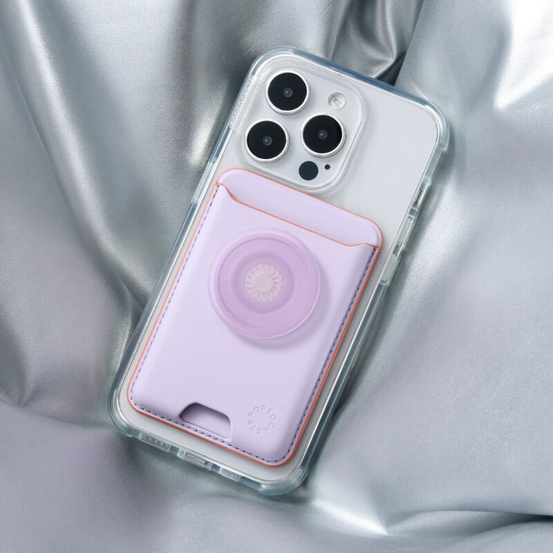 PopSockets Pale Lavender Softgoods PopWallet+ for MagSafe