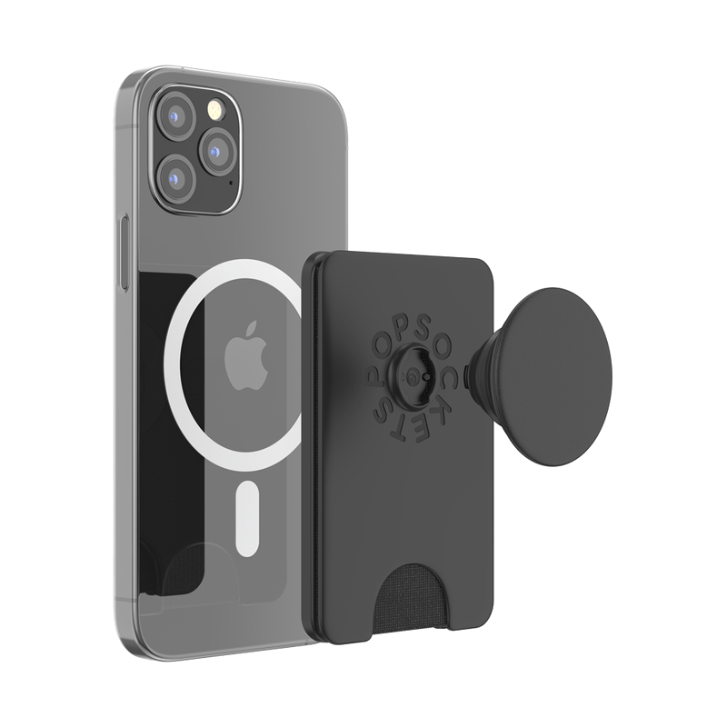 PopSockets Black PopWallet+ for MagSafe