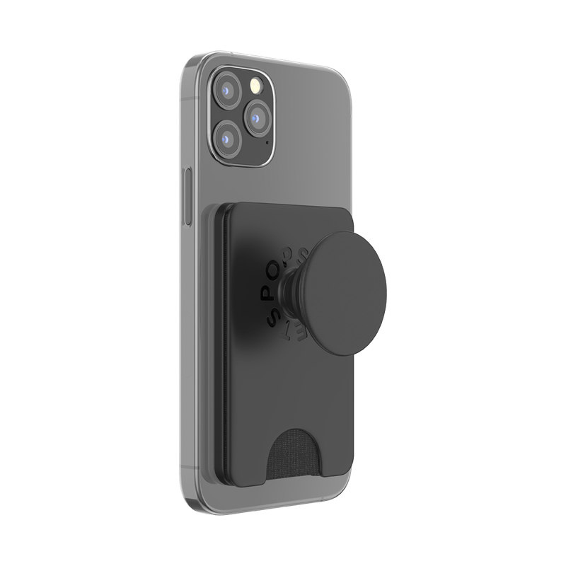 PopSockets Black PopWallet+ for MagSafe