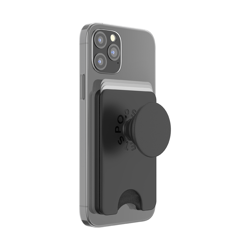 PopSockets Black PopWallet+ for MagSafe