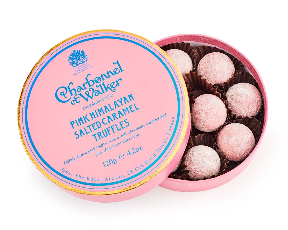 Charbonnel et Walker Pink Himalayan Salted Caramel Truffles – single layer