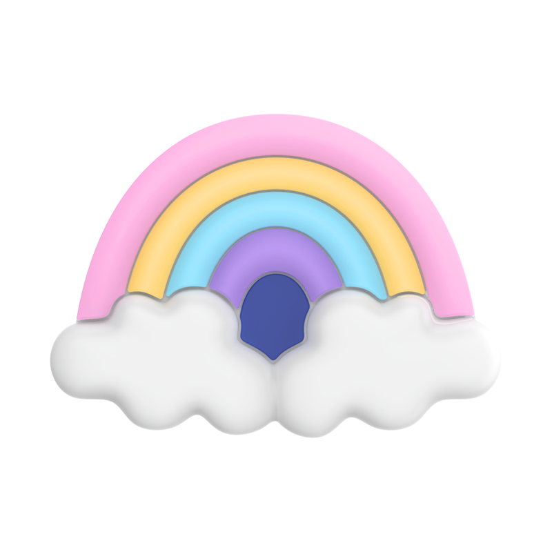 PopSockets PopOut Rainbow Fluff Adhesive PopGrip