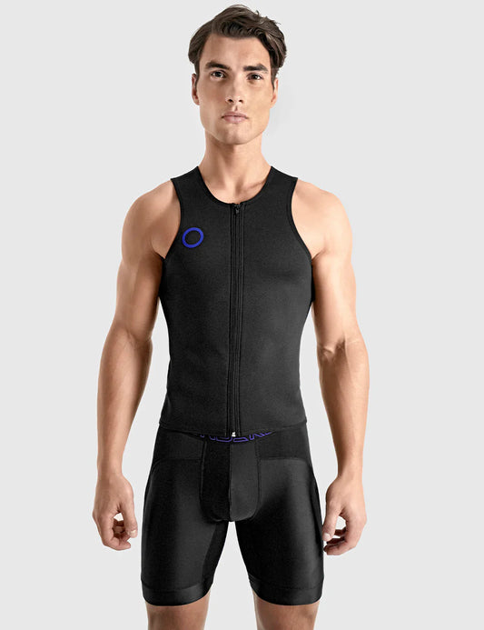 Rounderbum WORKOUT Compression Sweat Vest - Black