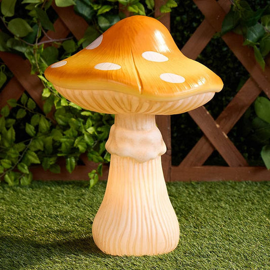 Cracker Barrel Orange Medium Mushroom Blow Mold