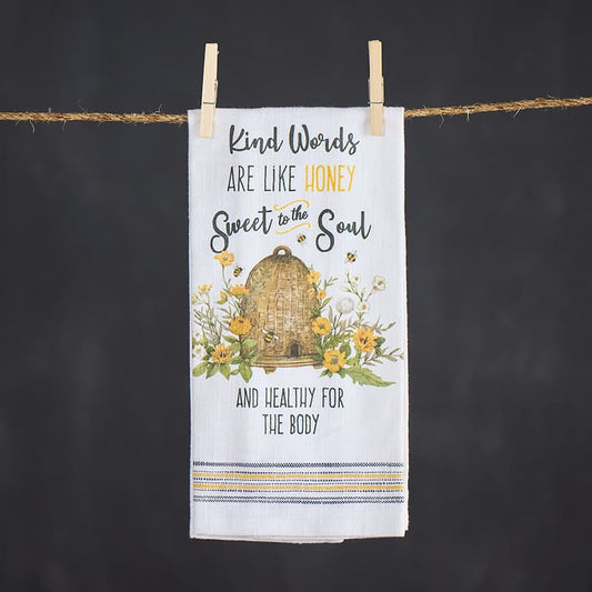 Cracker Barrel Kind Words Slub Tea Towel