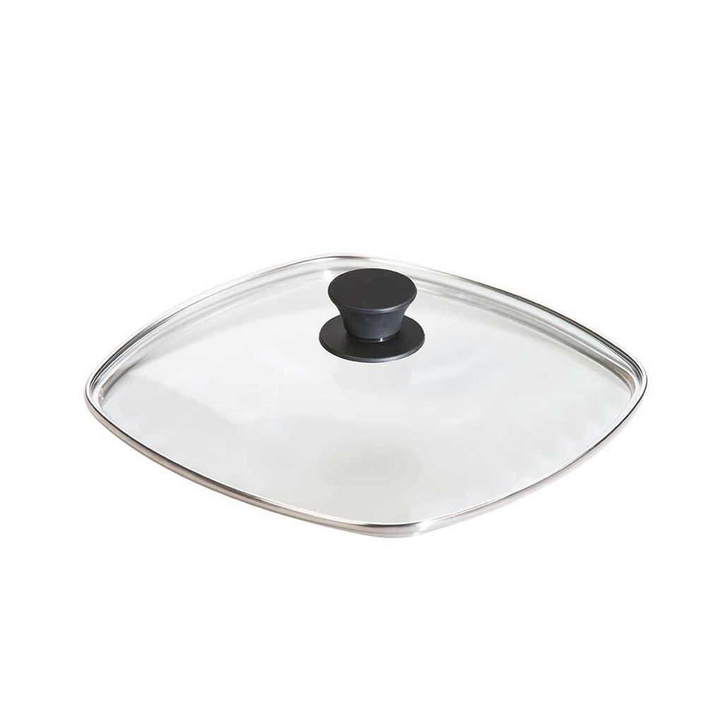 Cracker Barrel Lodge 10.5" Square Tempered Glass Lid