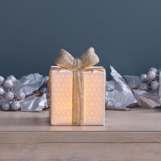 Cracker Barrel Large LED Ceramic Gift Box