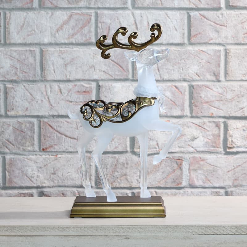 Cracker Barrel Reindeer Glitter Globe