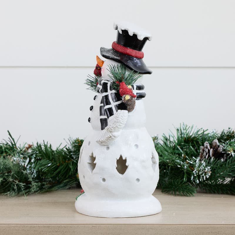 Cracker Barrel LED Snowman With Black Scarf