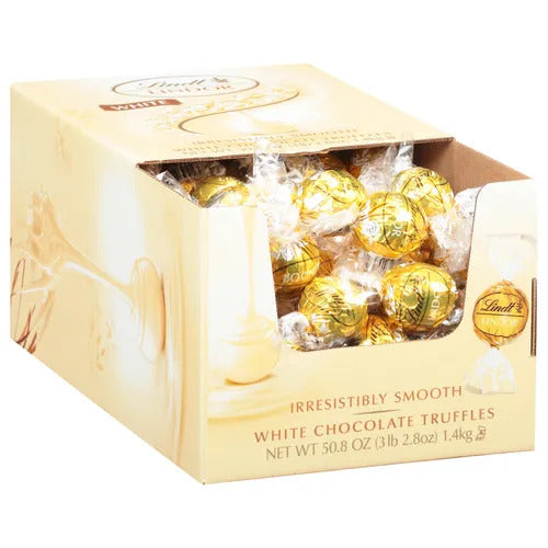 Lindt Chocolate White Chocolate LINDOR Truffles Box (120-pc, 50.8 oz)