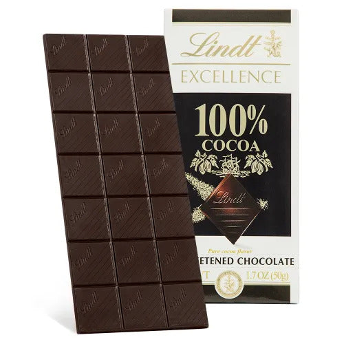 Lindt Chocolate 100% Cocoa Dark Chocolate EXCELLENCE Bar (1.7 oz)