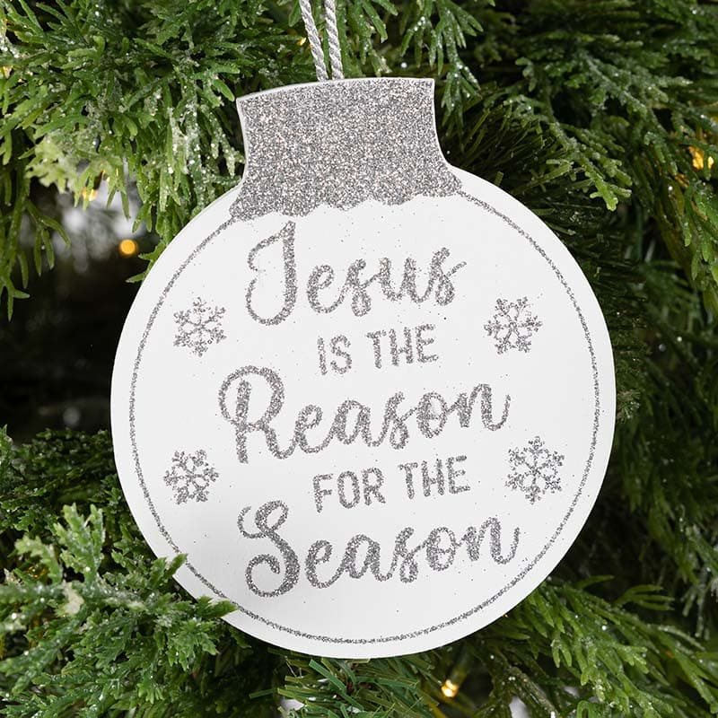 Cracker Barrel Jesus Is The Reason Sign Ornament