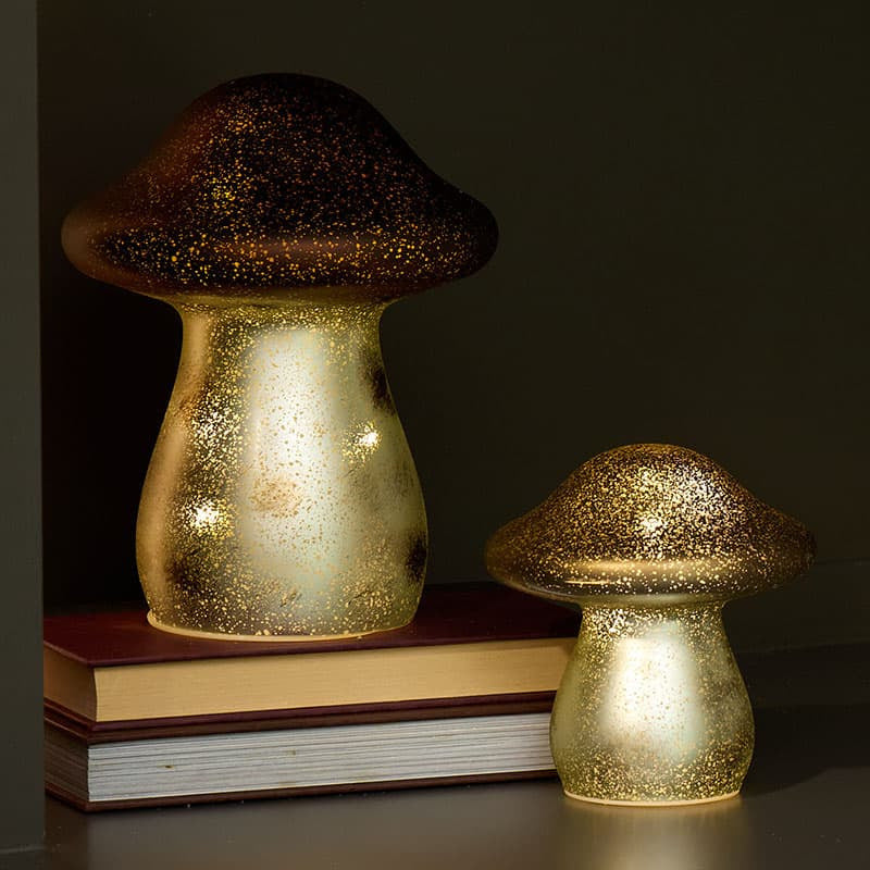 Cracker Barrel LED Glass Mushroom Large