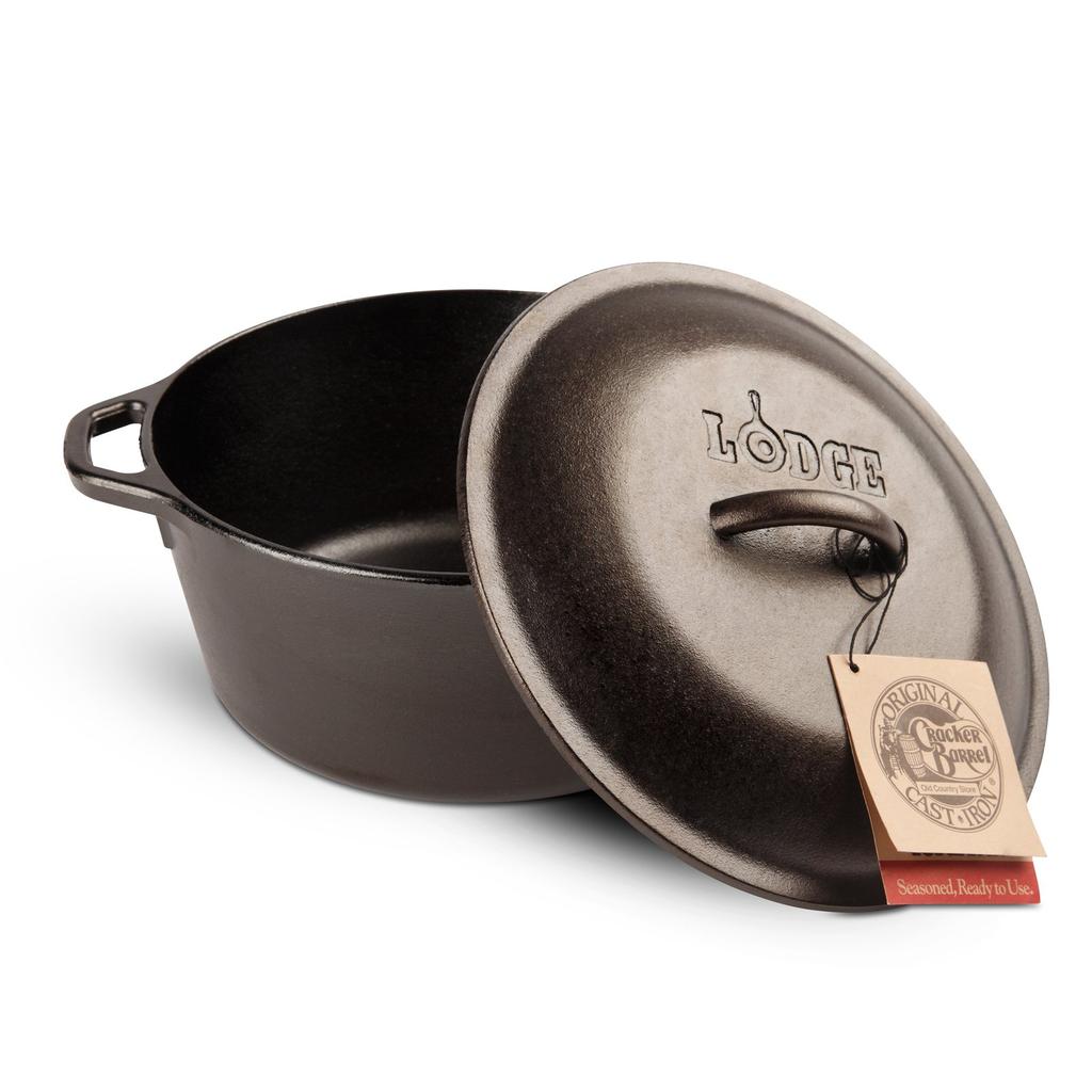 Cracker Barrel Lodge 5Qt Cast Iron Dutch Oven