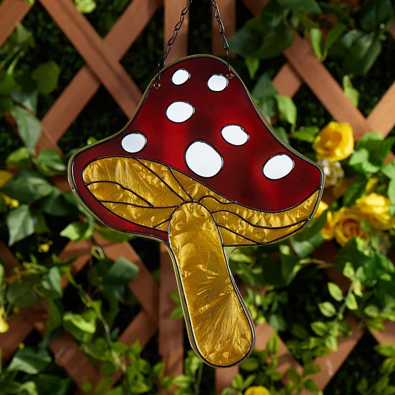 Cracker Barrel Glass Mushroom Wall Decor