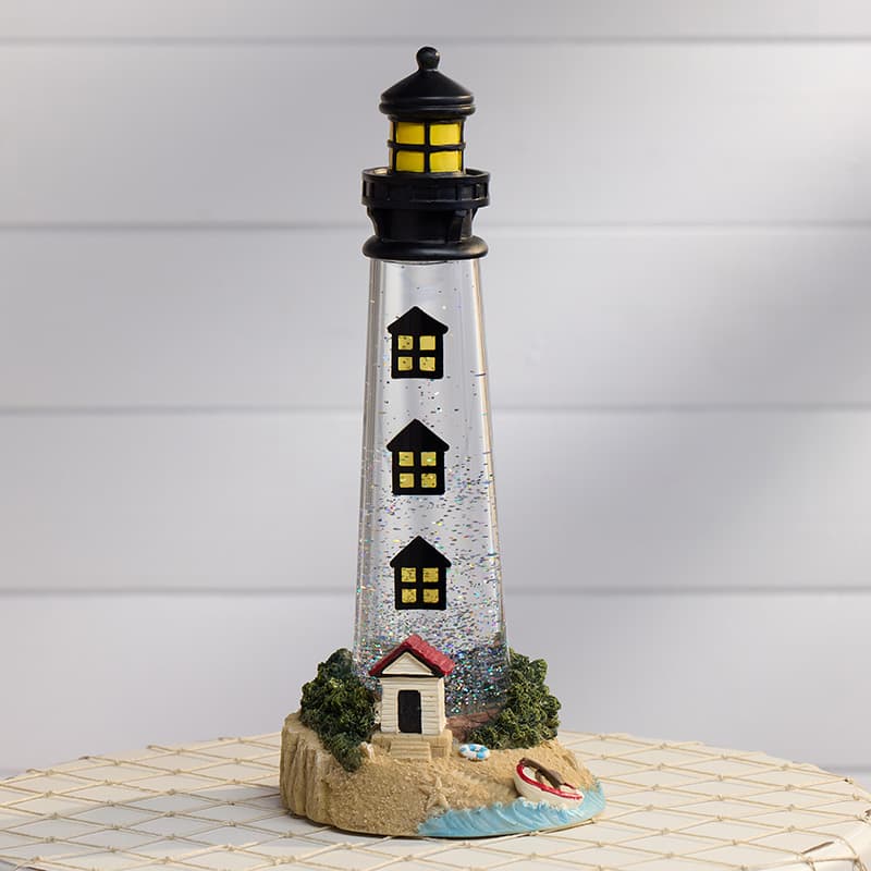 Cracker Barrel Lighthouse Glitter Globe