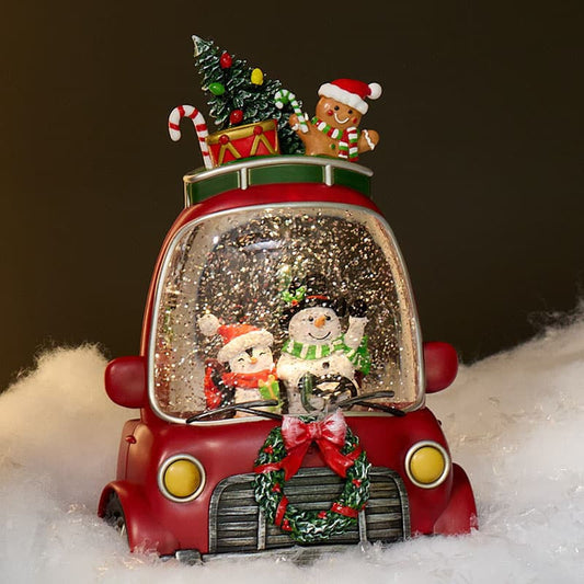 Cracker Barrel Truck Front Glitter Globe