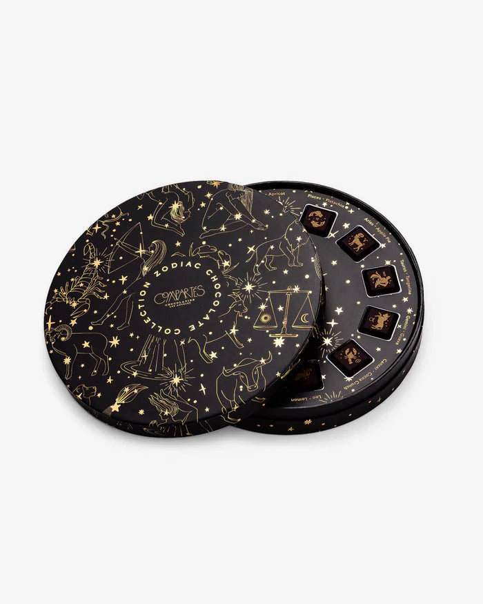 Compartes Chocolate Zodiac Chocolate Collection - Celestial Star Signs Chocolate Gift Box