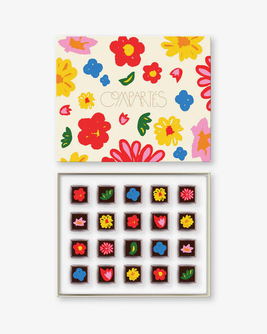 Compartes Chocolate Floral Truffles Gift Box - Chocolate Flowers