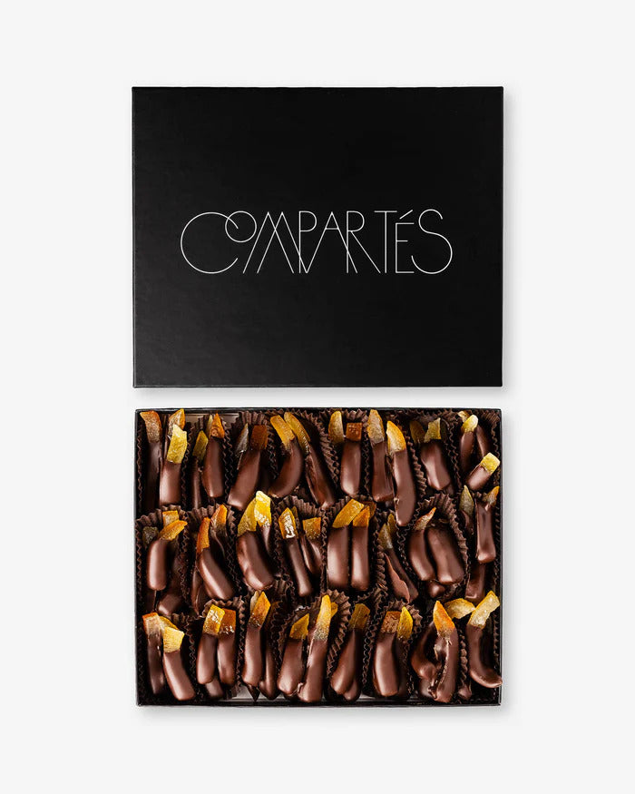 Compartes Chocolate Chocolate Dipped Orange Peels Gift Box