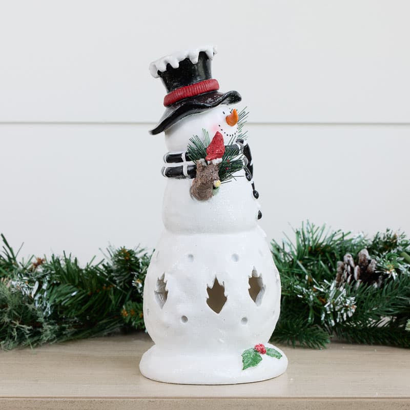 Cracker Barrel LED Snowman With Black Scarf