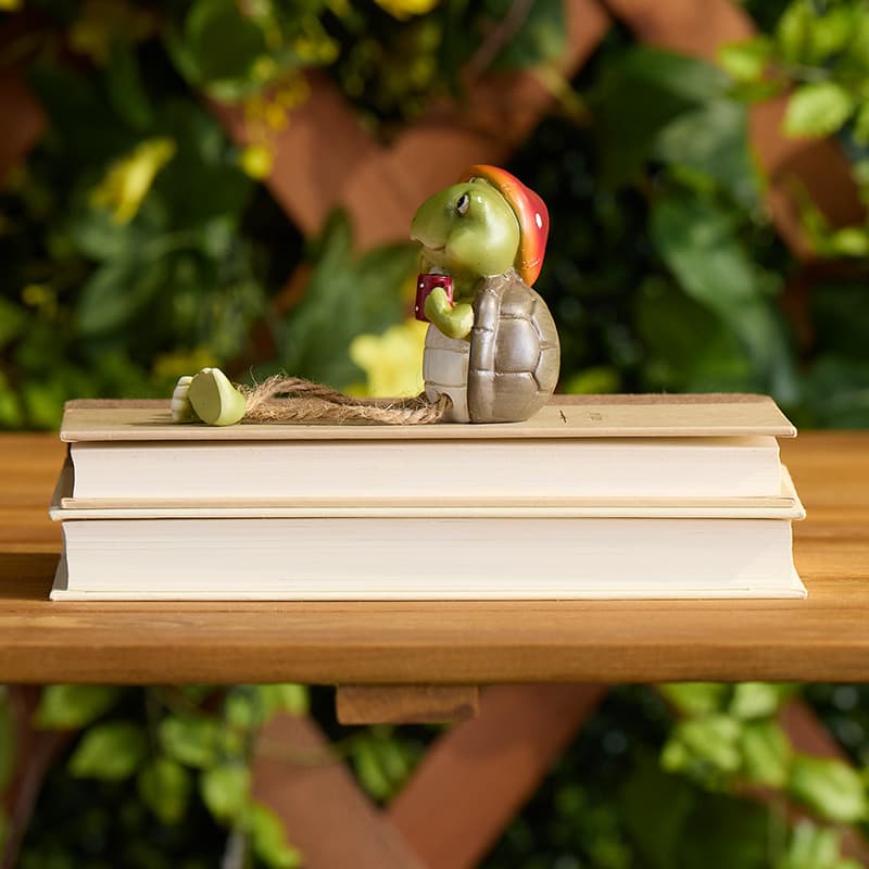 Cracker Barrel Turtle with Mushroom Shelf Sitter