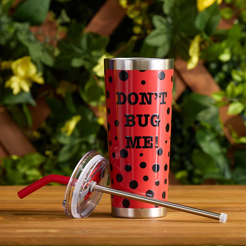 Cracker Barrel Dont Bug Me 22 Oz. Tumbler with Straw