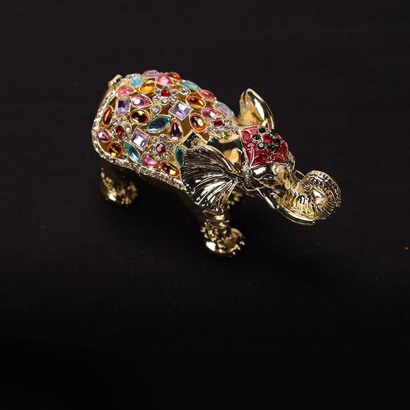 Cracker Barrel Jeweled Elephant Decorative Box