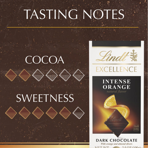 Lindt Chocolate Intense Orange Dark Chocolate EXCELLENCE Bar (3.5 oz)