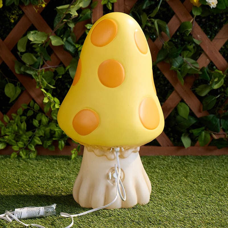 Cracker Barrel Yellow Mushroom Blow Mold