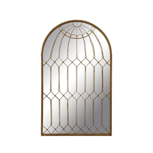 Cracker Barrel Iron Cage Mirror - Rust Finish