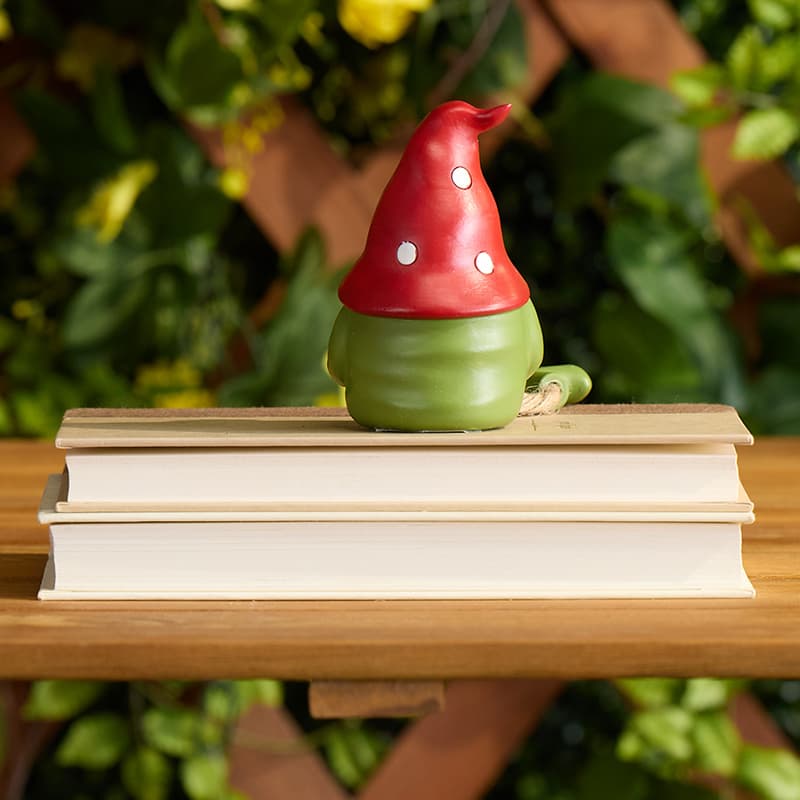 Cracker Barrel Gnome with Ladybug Shelf Sitter