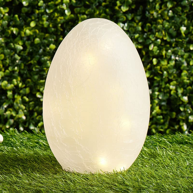 Cracker Barrel LED Cracked Glass Egg